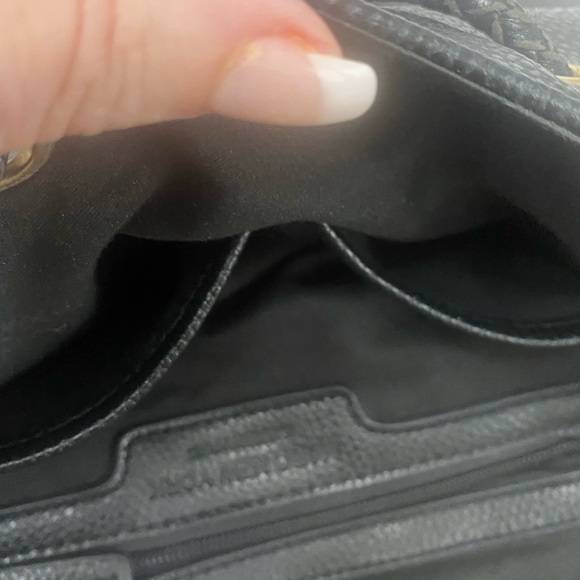 Marc New York Black Leather Backpack with Gold Accents - Picture 7 of 7